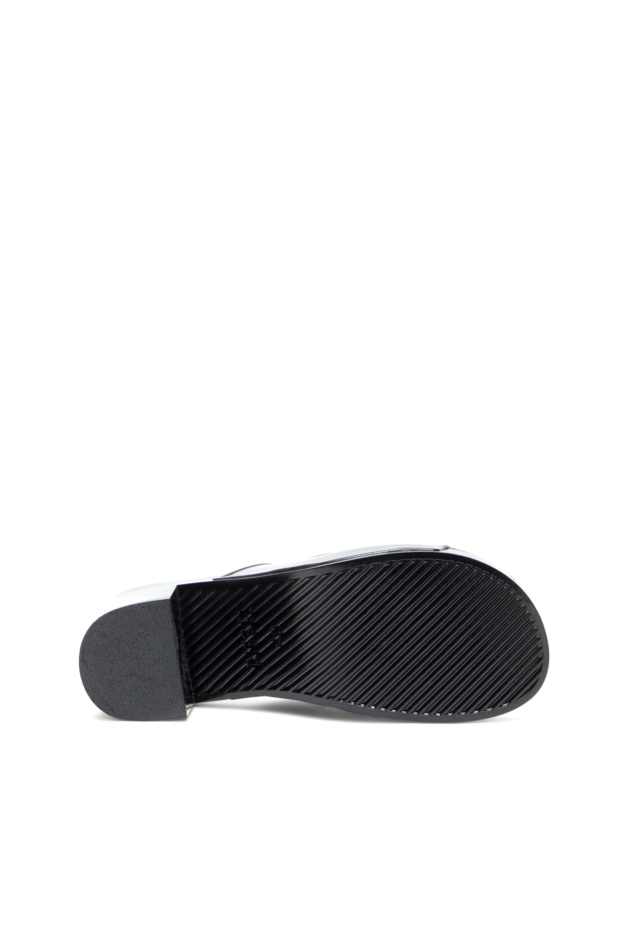 Diesel - SA-BONNIE, Woman's Sa-Bonnie-Heeled rubber slides with cut-out logo in Black - 4