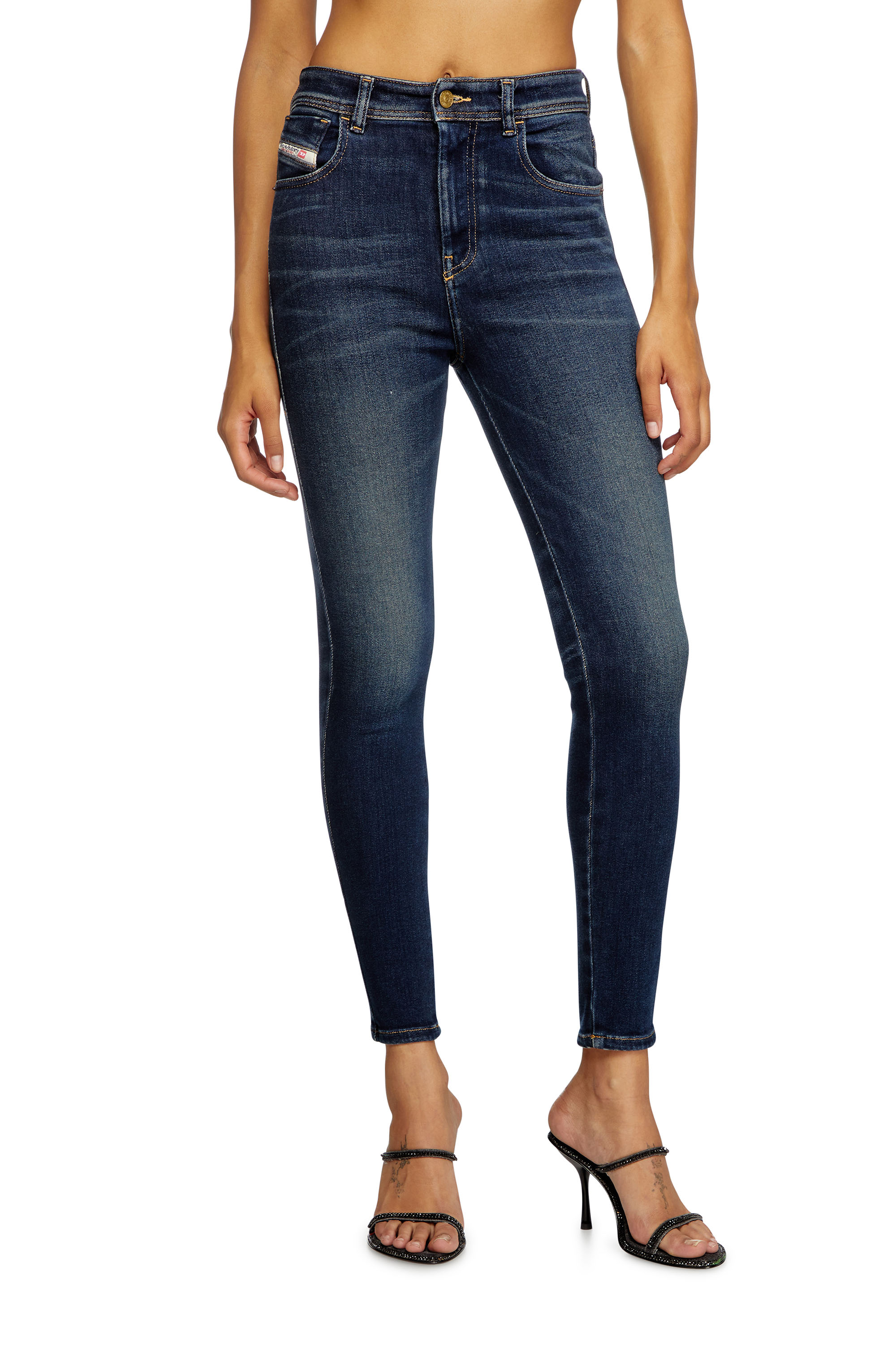 Diesel - Woman's Skinny Jeans 1984 Slandy-High 09J11, Dark Blue - 2