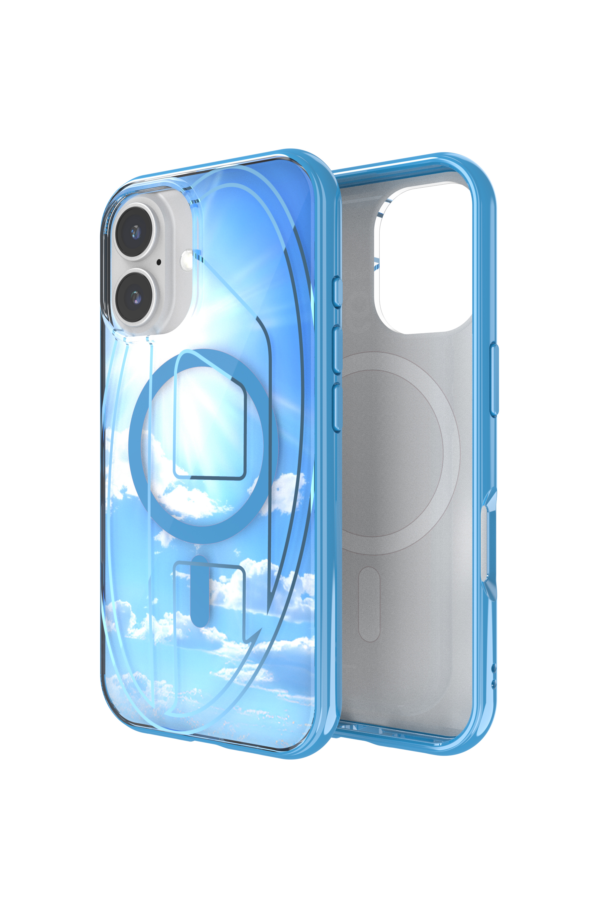 Diesel - 60252 AOP CASE, Unisex's Oval D Case with Magsafe iPhone 16 in Azure - 1