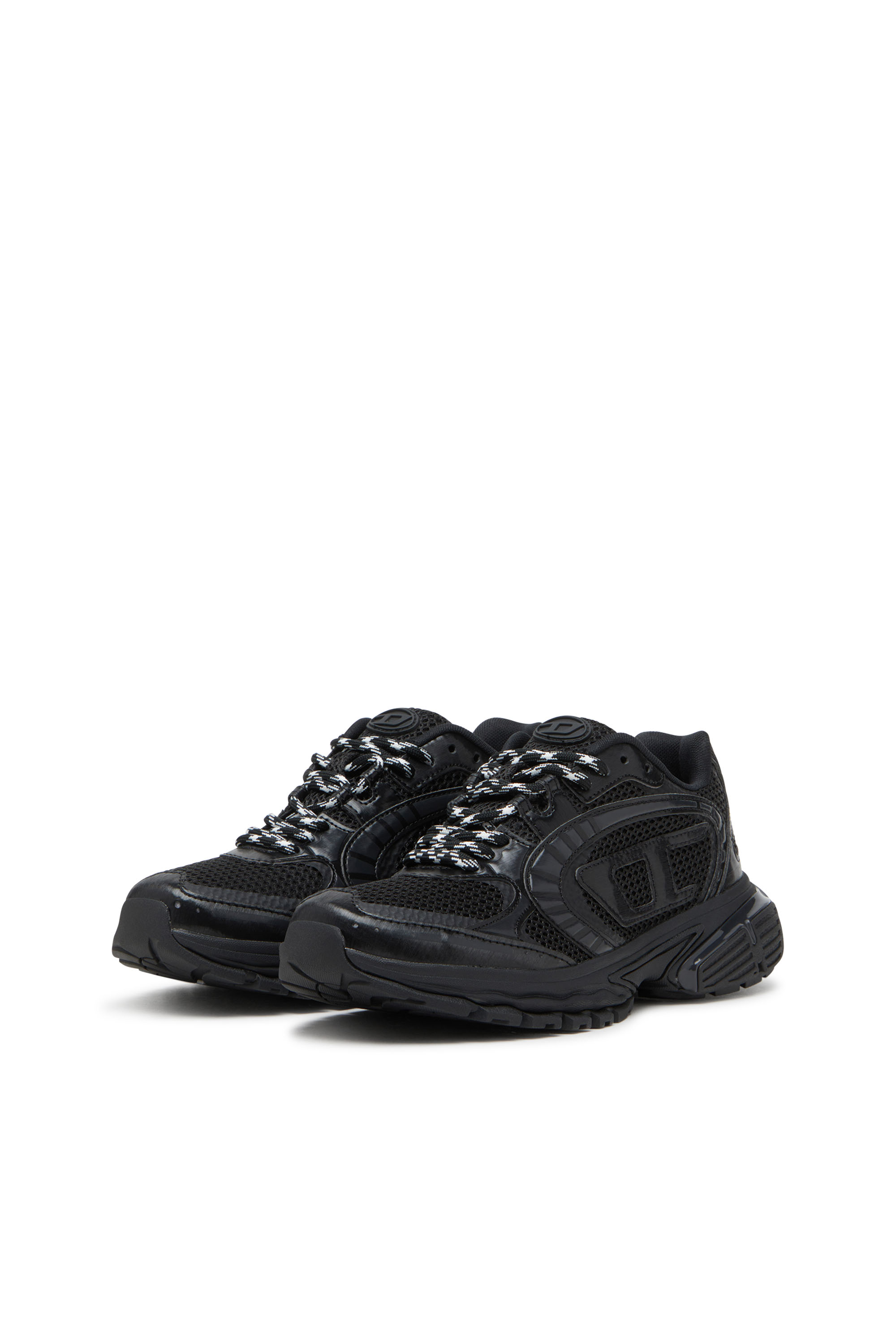 S-PRO-V-DENSE LOW W, Black Diesel - S-PRO-V-DENSE LOW W, Woman's S-Pro-V-Dense-Monochrome mesh sneakers with Oval D logo in Black - 9