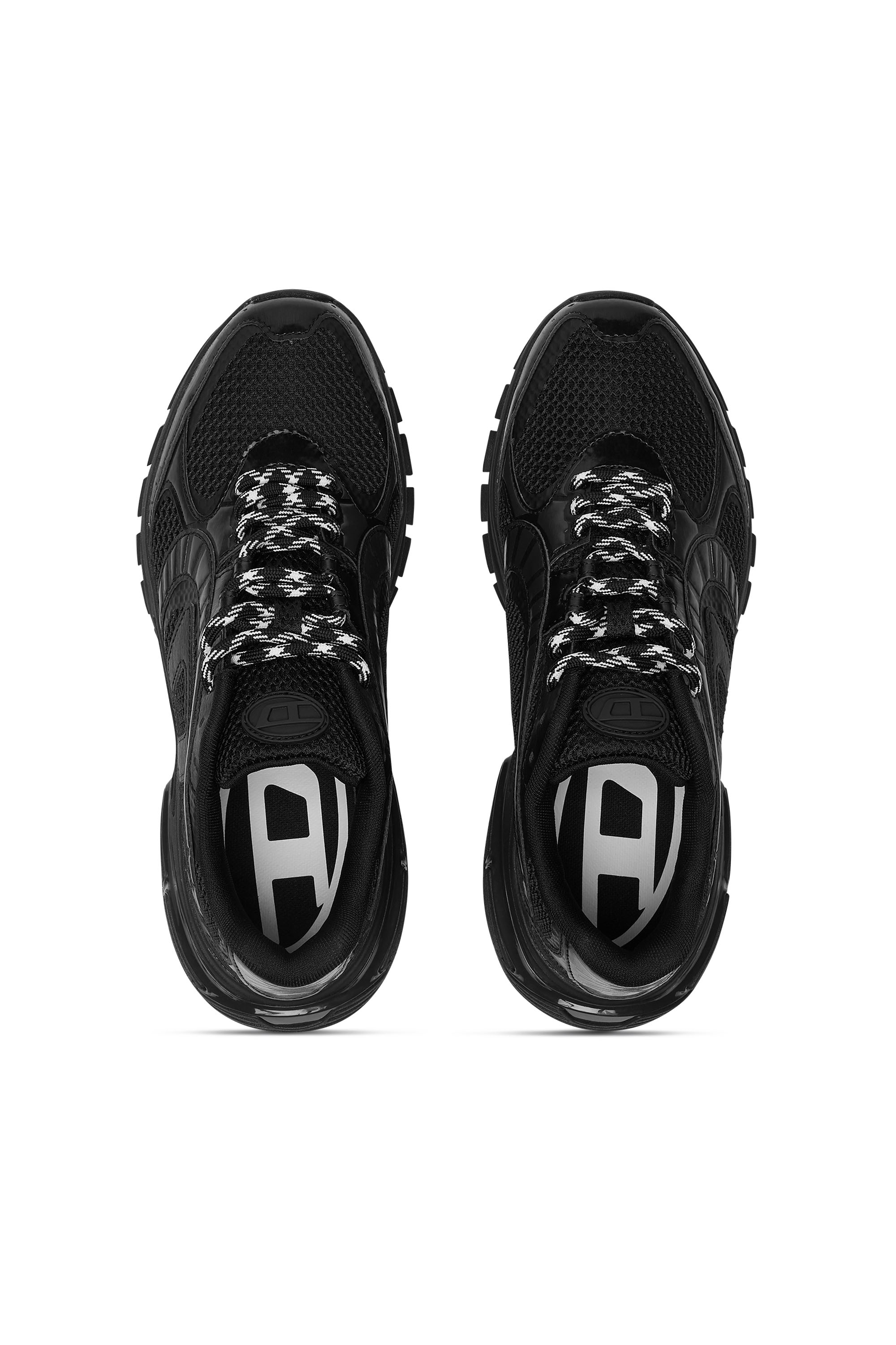 S-PRO-V-DENSE LOW W, Black Diesel - S-PRO-V-DENSE LOW W, Woman's S-Pro-V-Dense-Monochrome mesh sneakers with Oval D logo in Black - 4