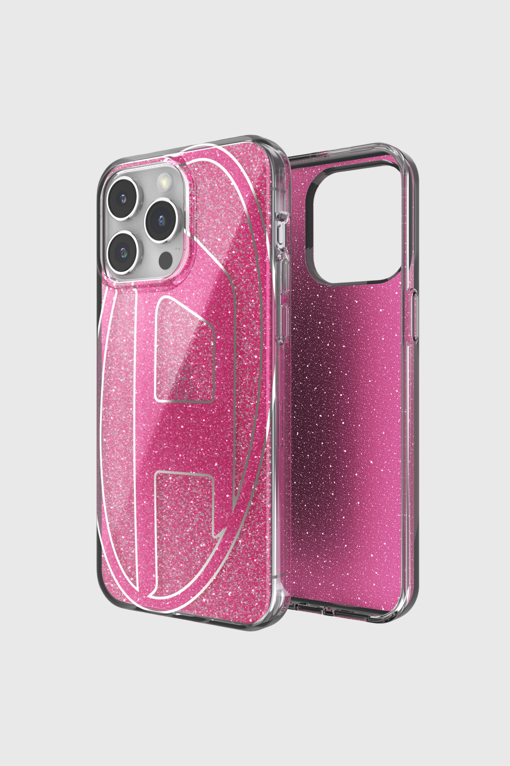 Diesel - 60037 AOP CASE, Unisex's Glitter Case for iP 15 Pro Max in Pink - 1