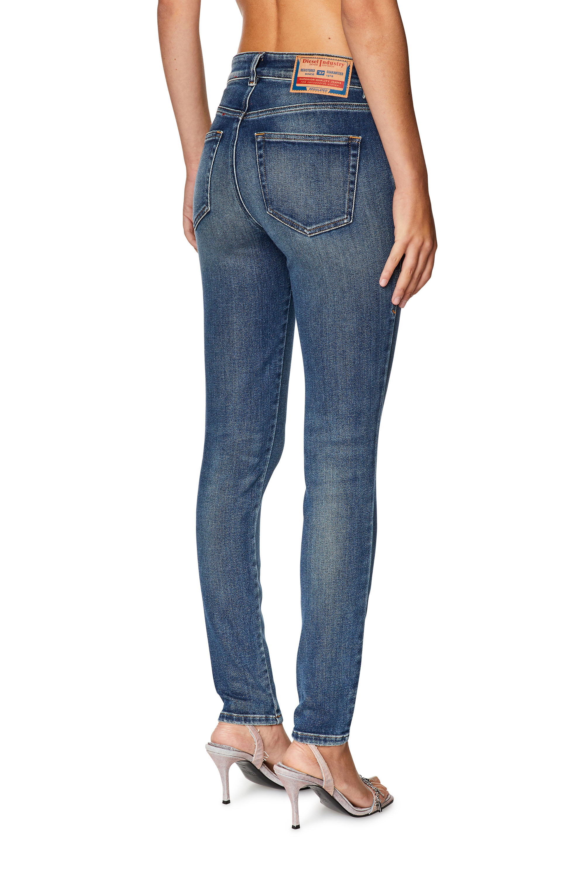 Diesel - Super skinny Jeans 2017 Slandy 09G13, Dark Blue - Image 2