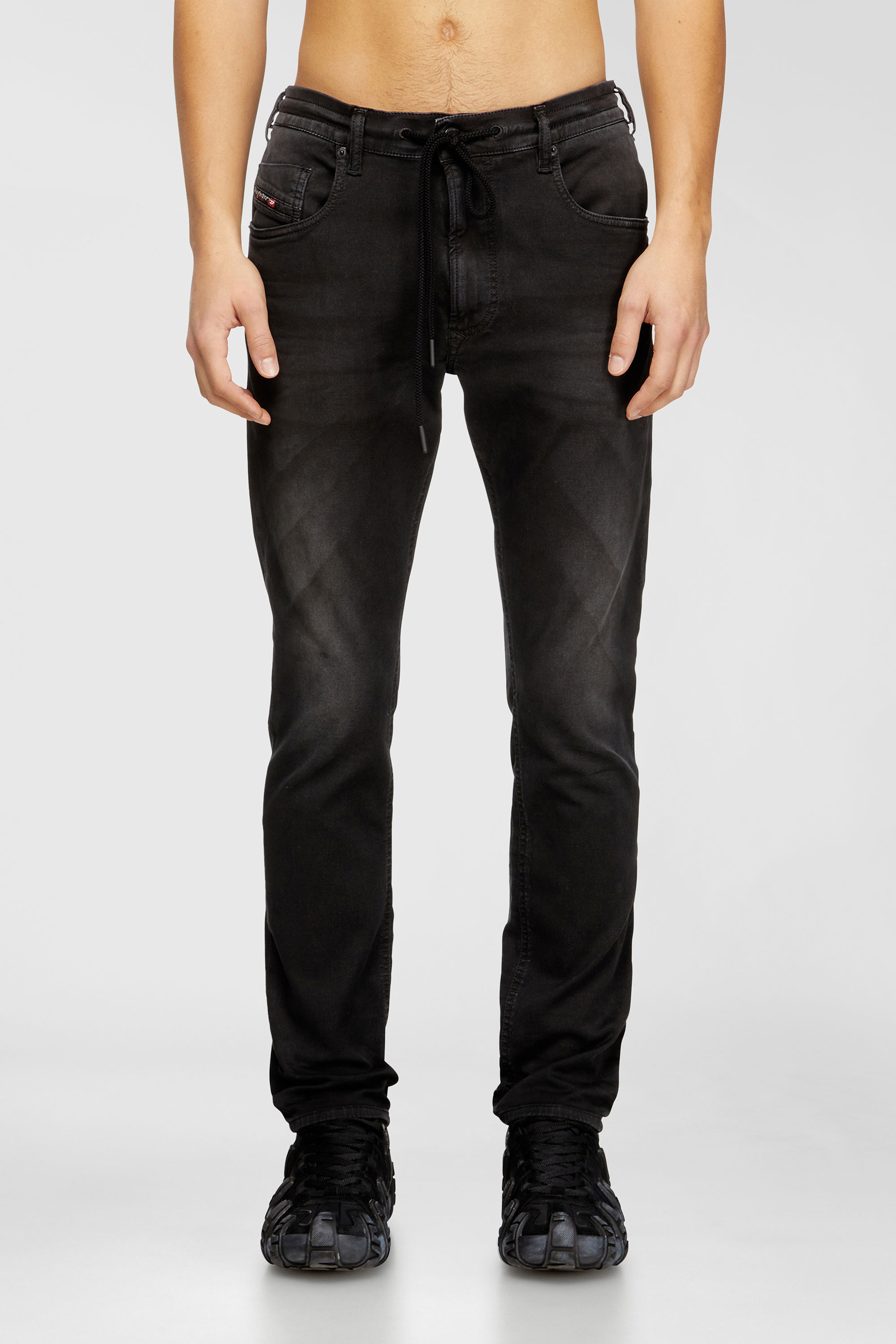 Diesel - Man's Regular 2032 D-Krooley Joggjeans&reg; 0670M, Black - 1