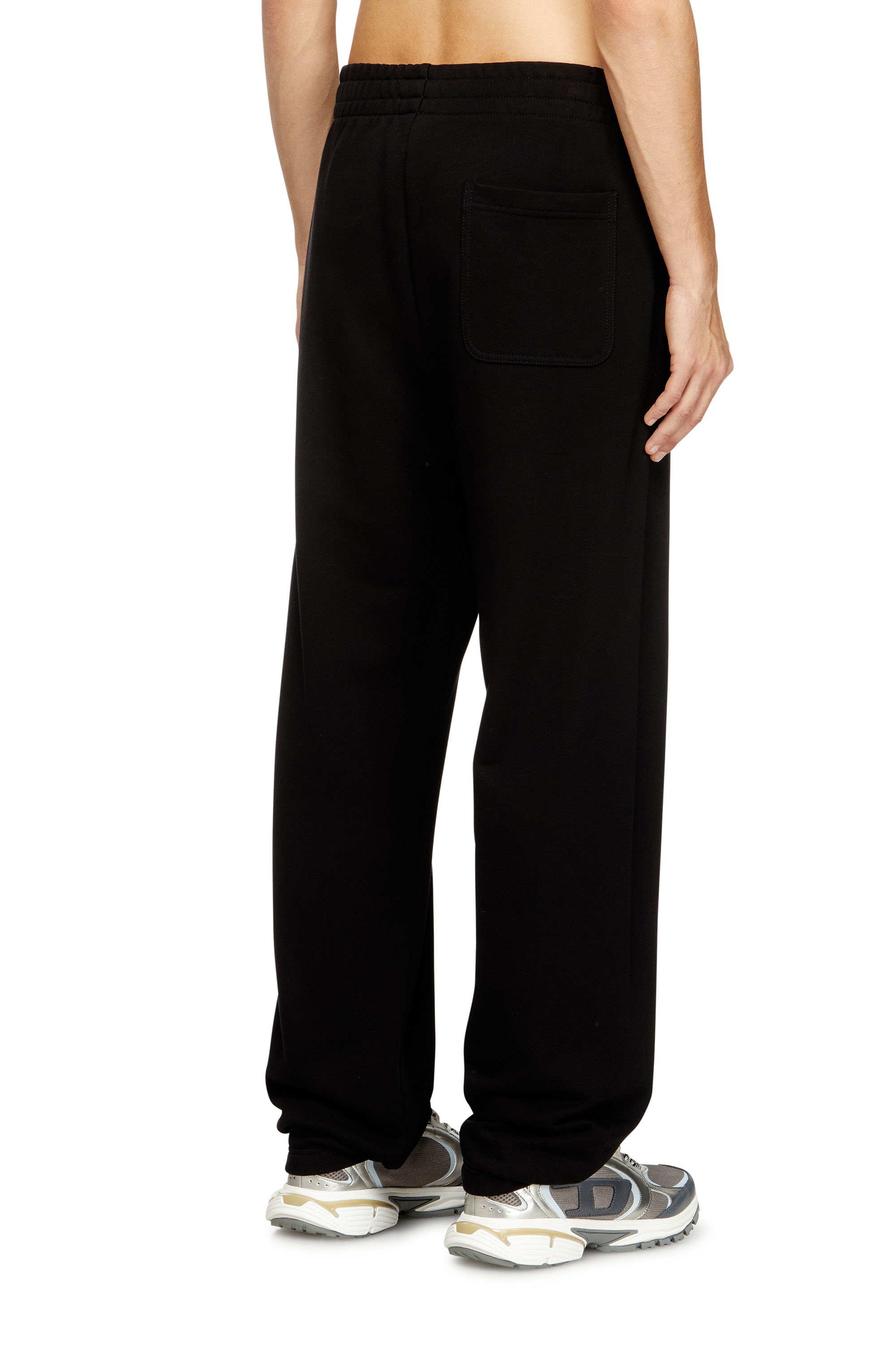 P-MARKY-DIV, Black Diesel - P-MARKY-DIV, Man's Cotton sweatpants with Diesel patch in Black - 4