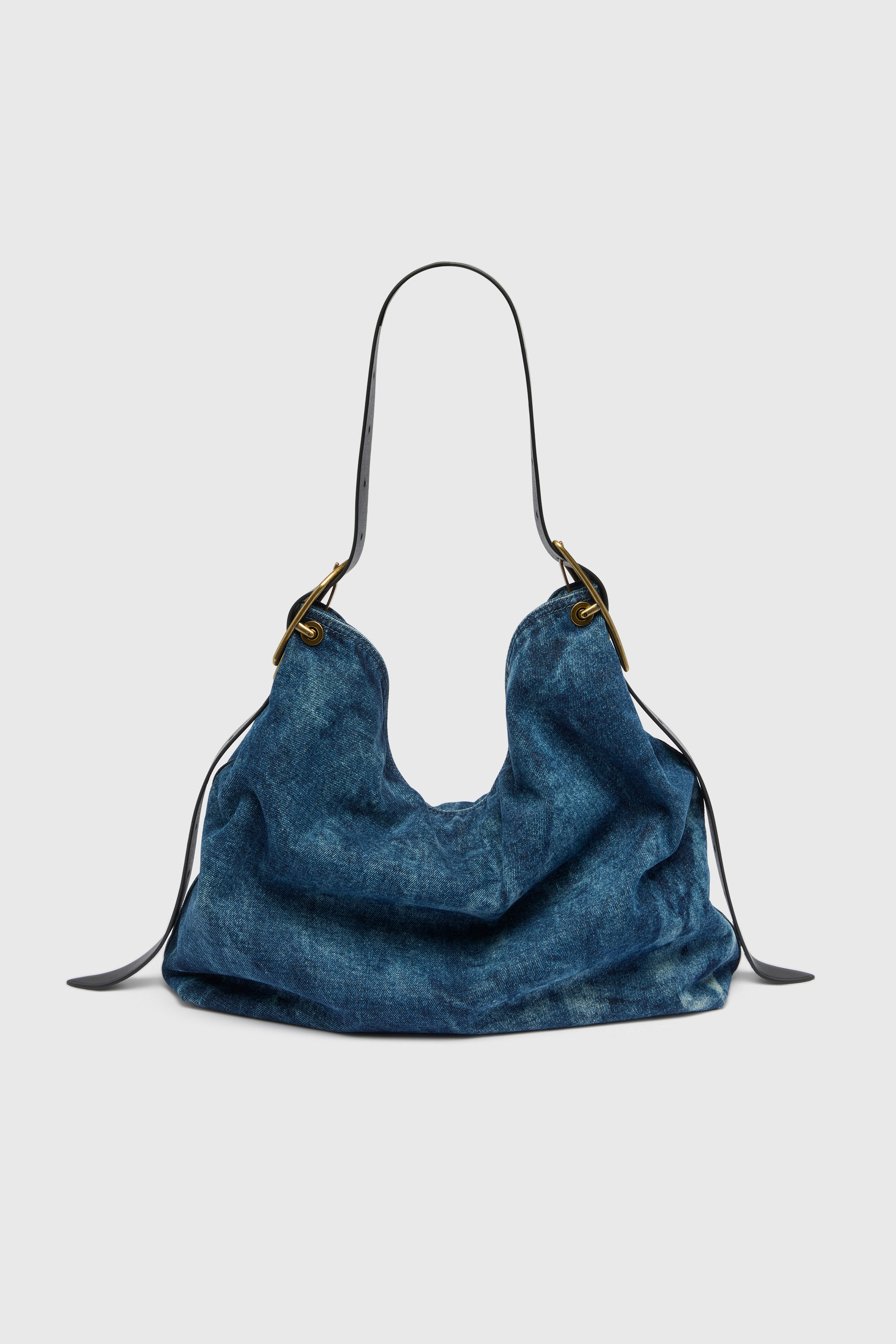 Diesel - D-LINE HOBO L, Woman's D-Line-Denim hobo bag in Medium blue - 2