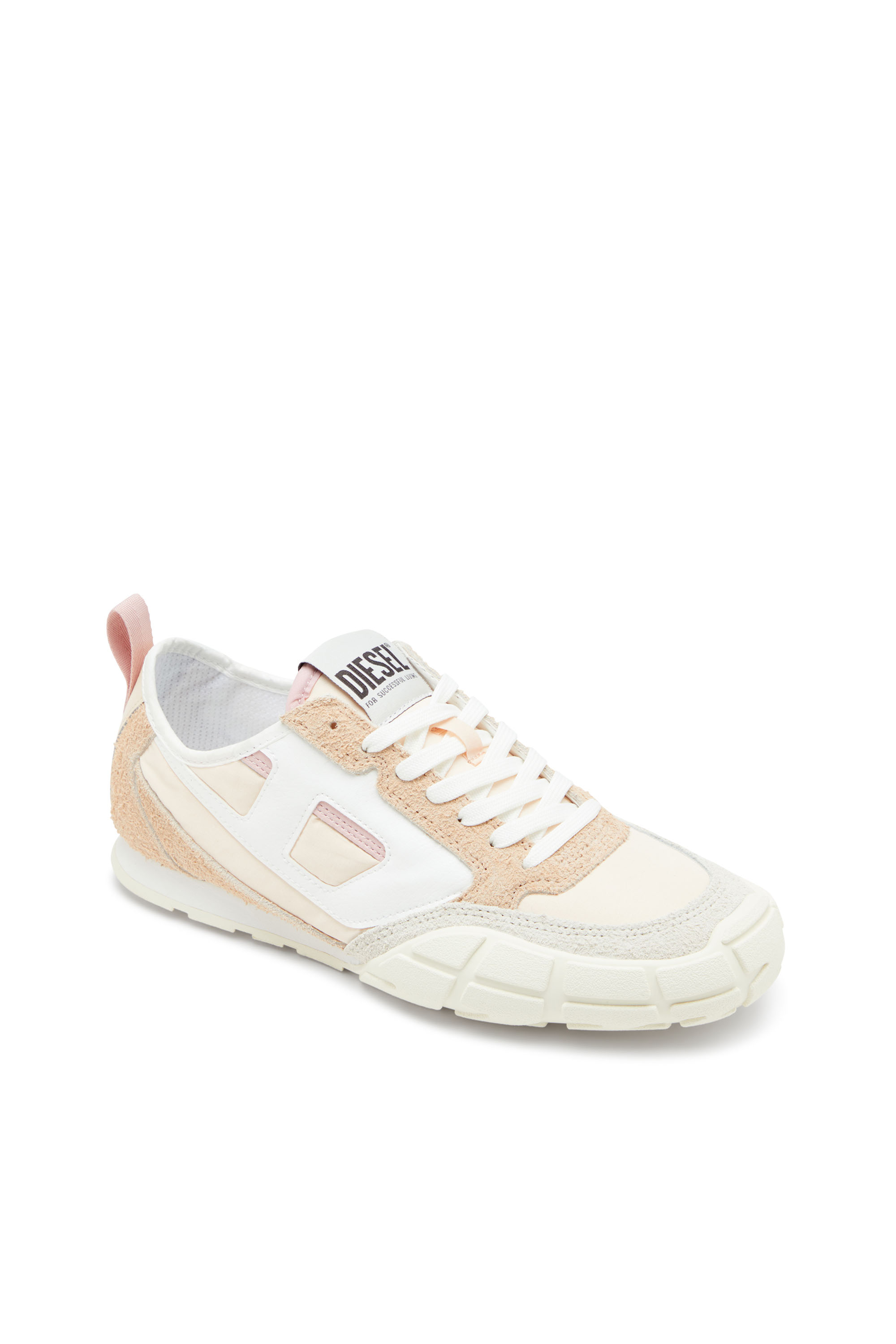 Diesel - S-PAGODHA LOW W, Woman's S-Pagodha-Sneakers in leather, suede and ripstop in Beige - 6