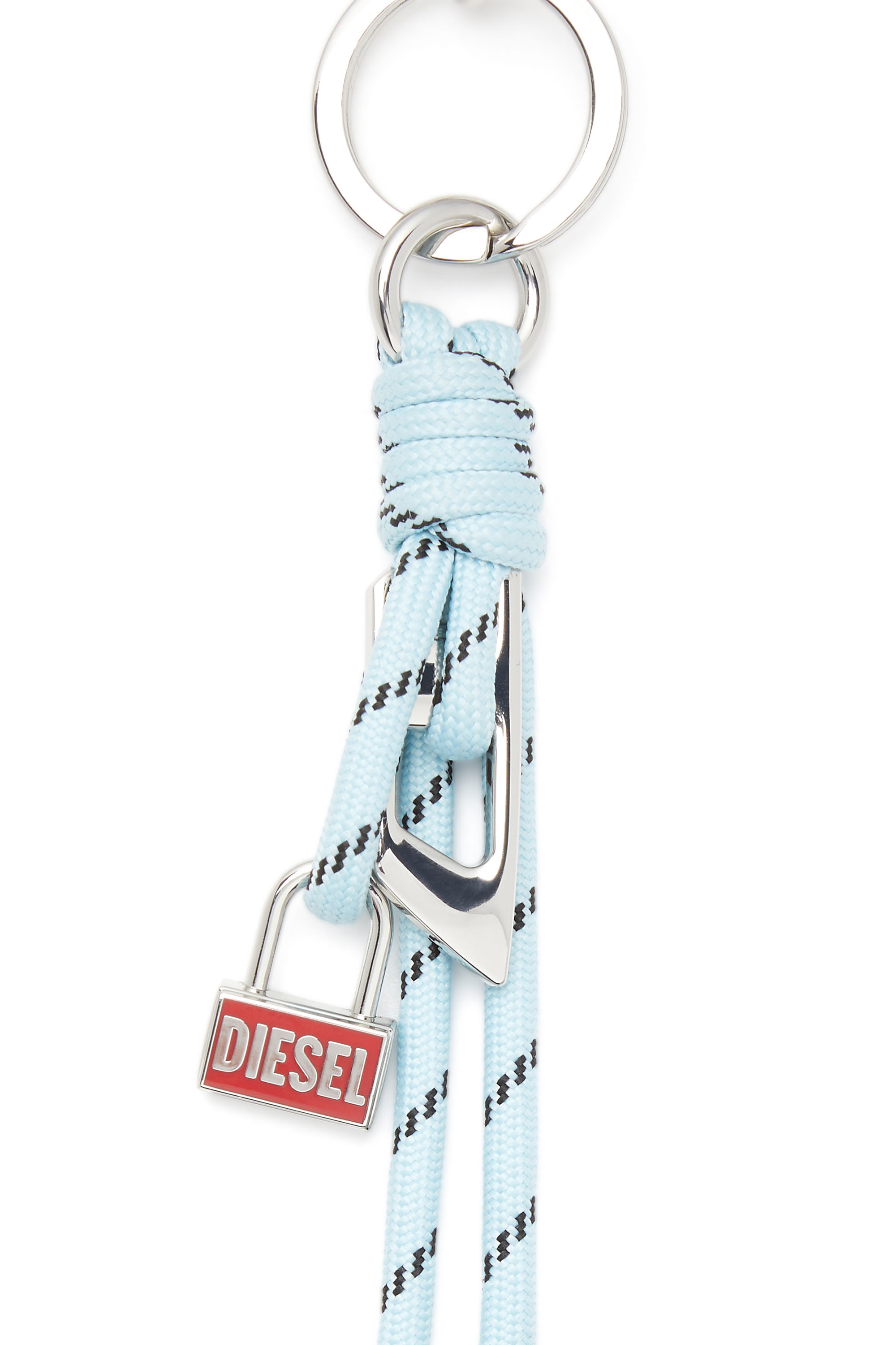 Diesel - ROPE II, Unisex's Charm with knotted rope detail and Diesel logo charm in Azure - 3