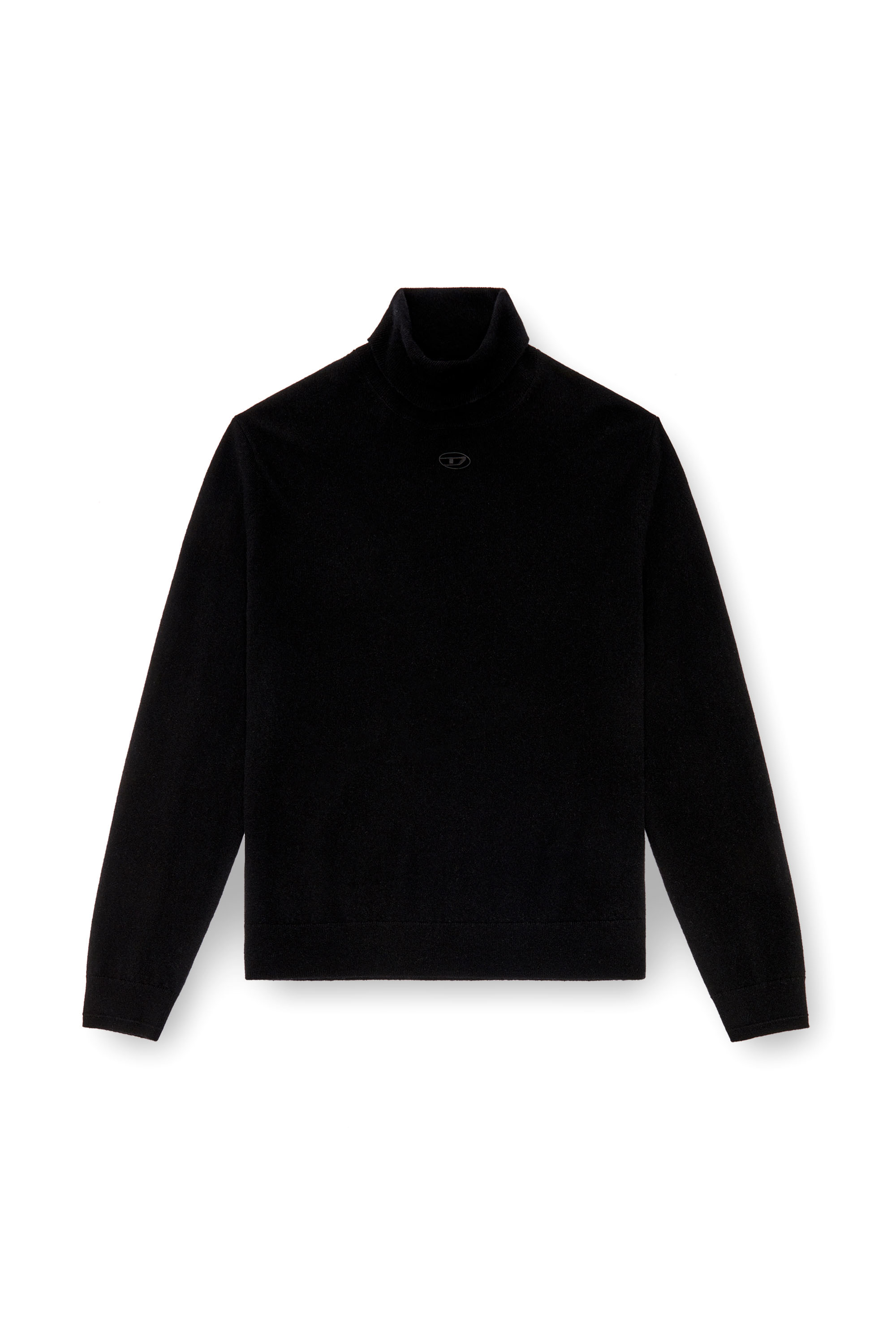Diesel - K-VIERI-TN, Man's Turtleneck jumper in wool and cashmere in Black - 3