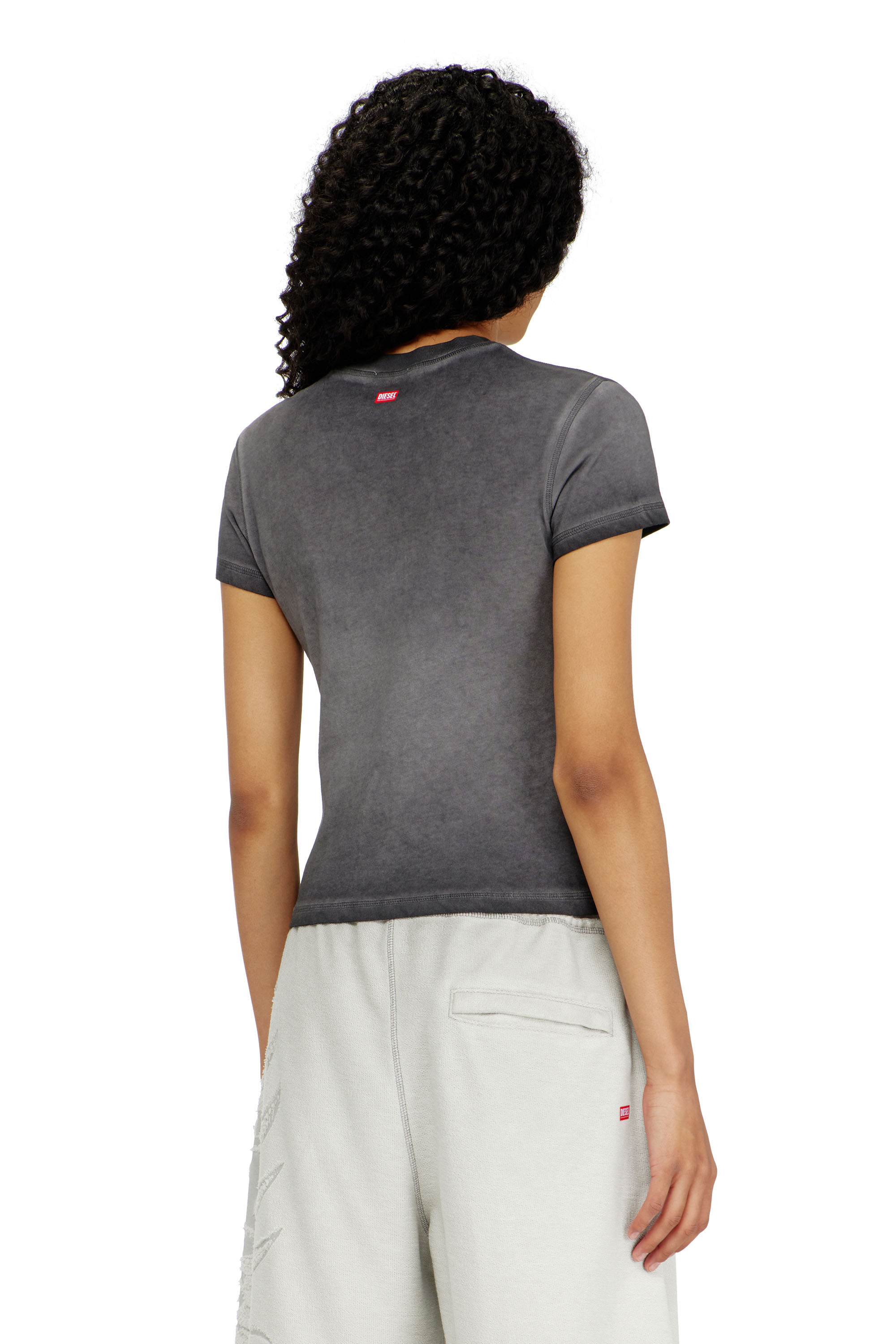 Diesel - T-ILA-AA7, Woman's Slim T-shirt with d&eacute;vor&eacute; Phoenix in null - 3