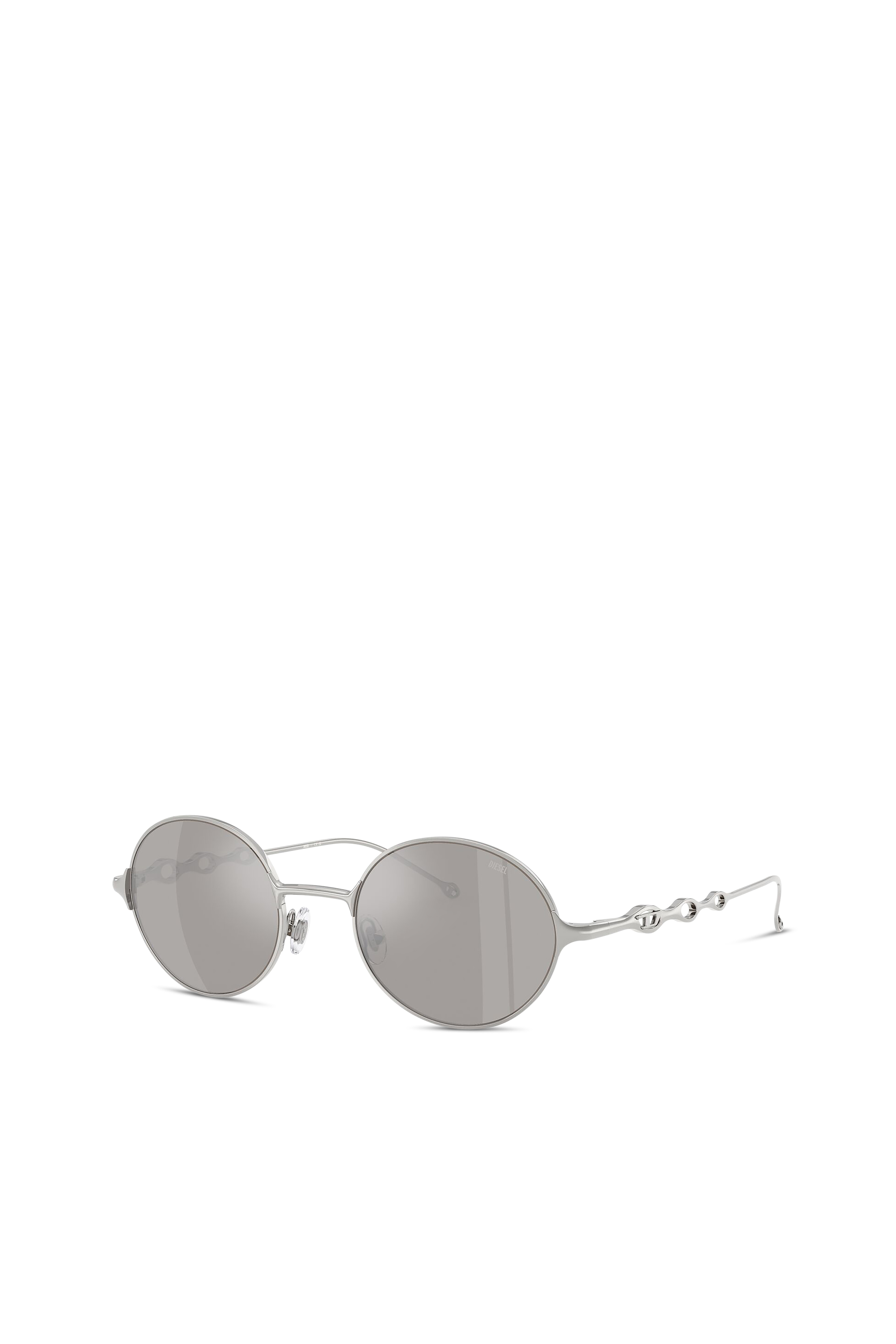 Diesel - 0DL1008, Unisex's Round sunglasses in Silver - 5
