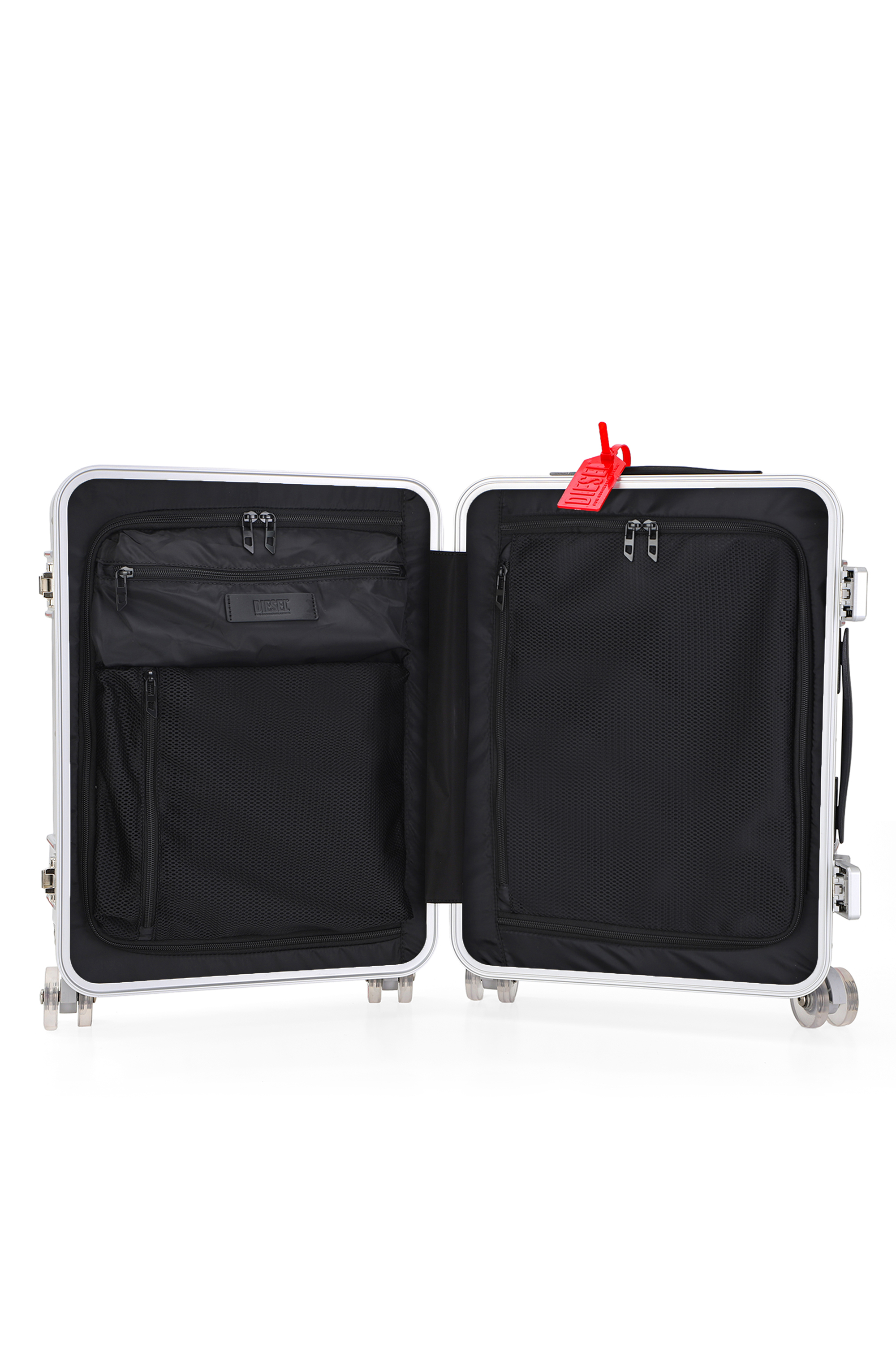 Diesel - DIESEL PC STRONG IMAGE TROLLEY- DSL003, Unisex's Rugged carry‑on suitcase 20" in Silver - 4