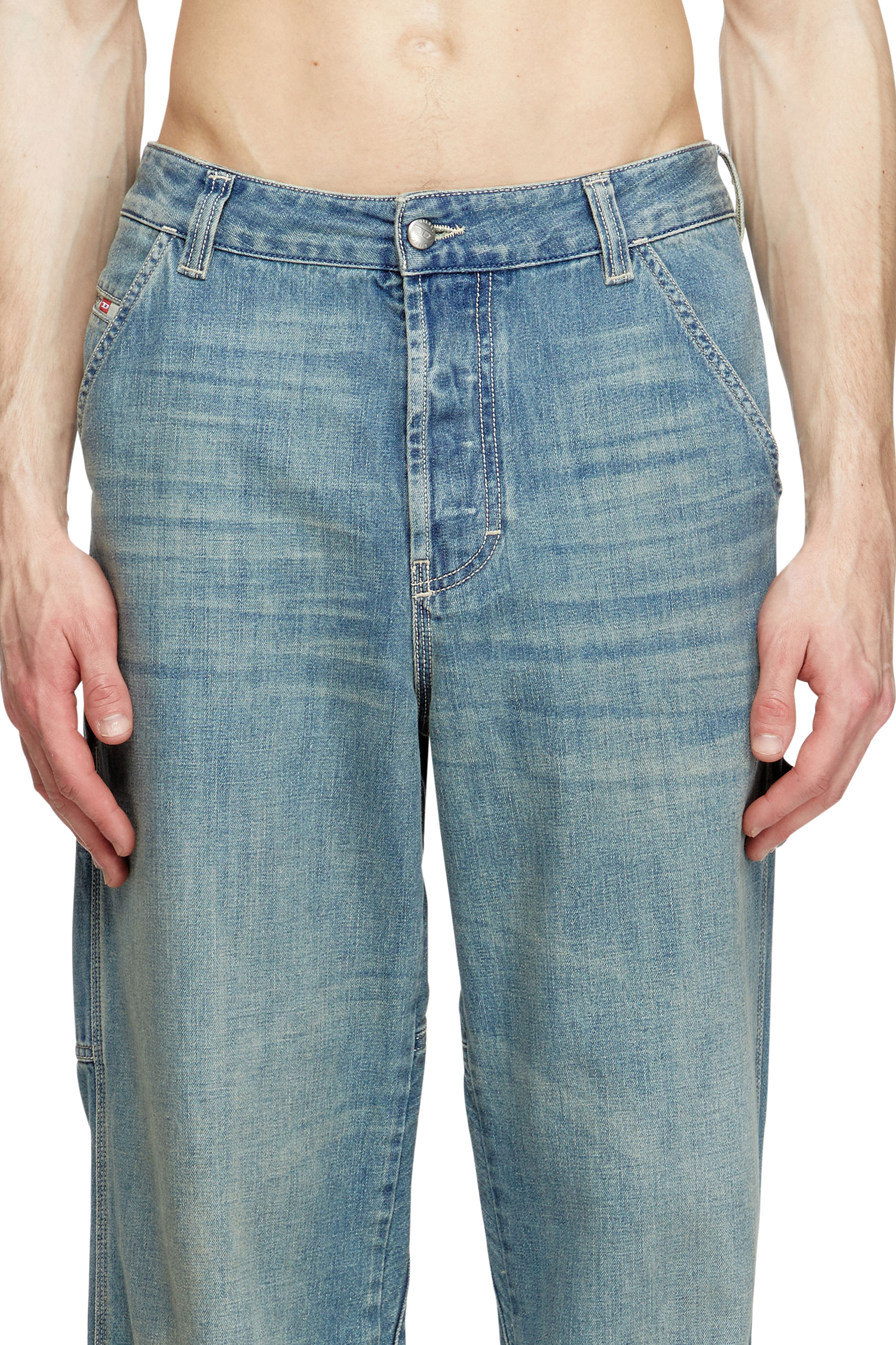 Relaxed Jeans D-Livery 068SK, Light Blue Diesel - Man's Relaxed Jeans D-Livery 068SK, Light Blue - 5
