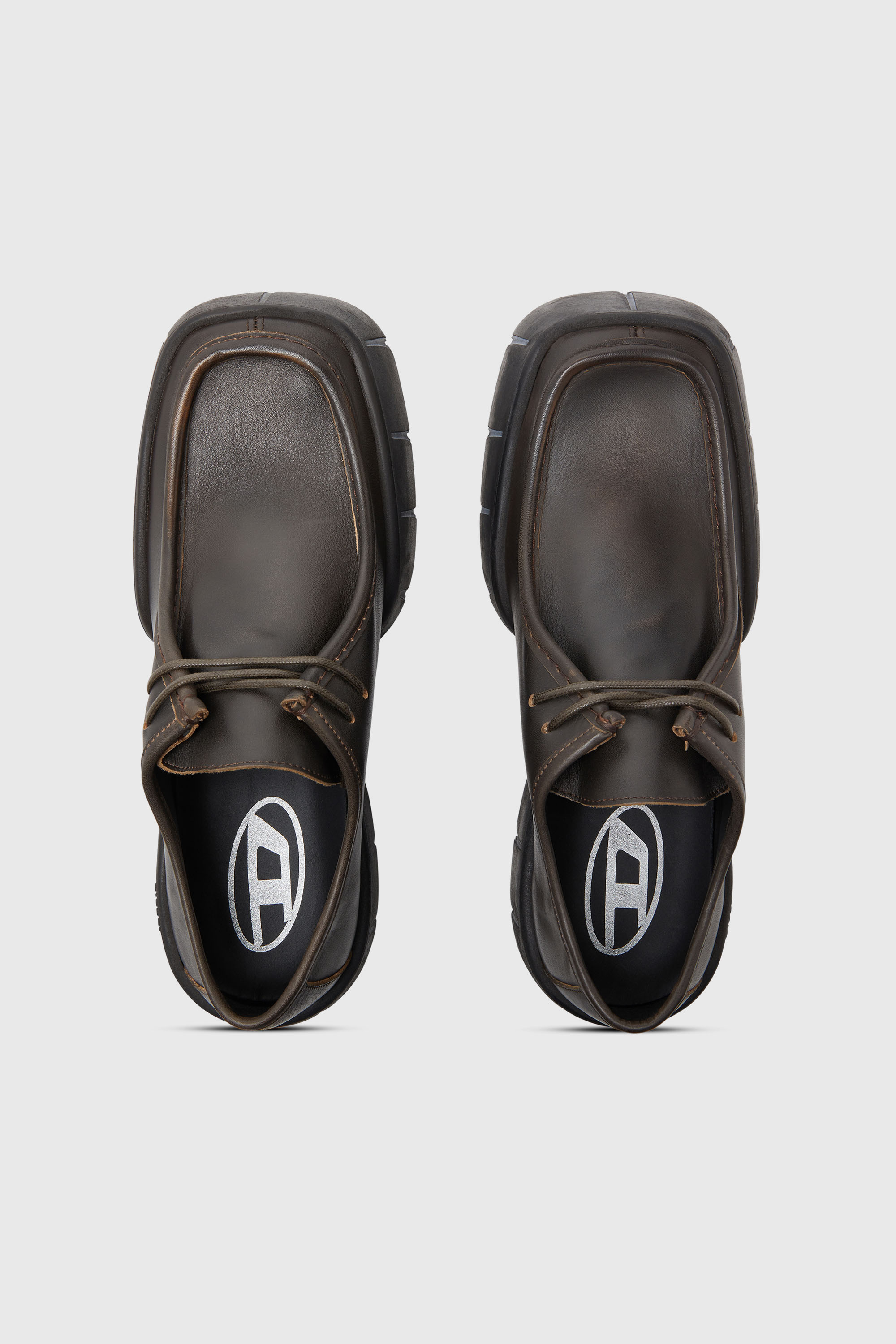 Diesel - D-TEX WB, Man's D-Tex-Moccasin-style shoes in brushed leather in Brown - 5