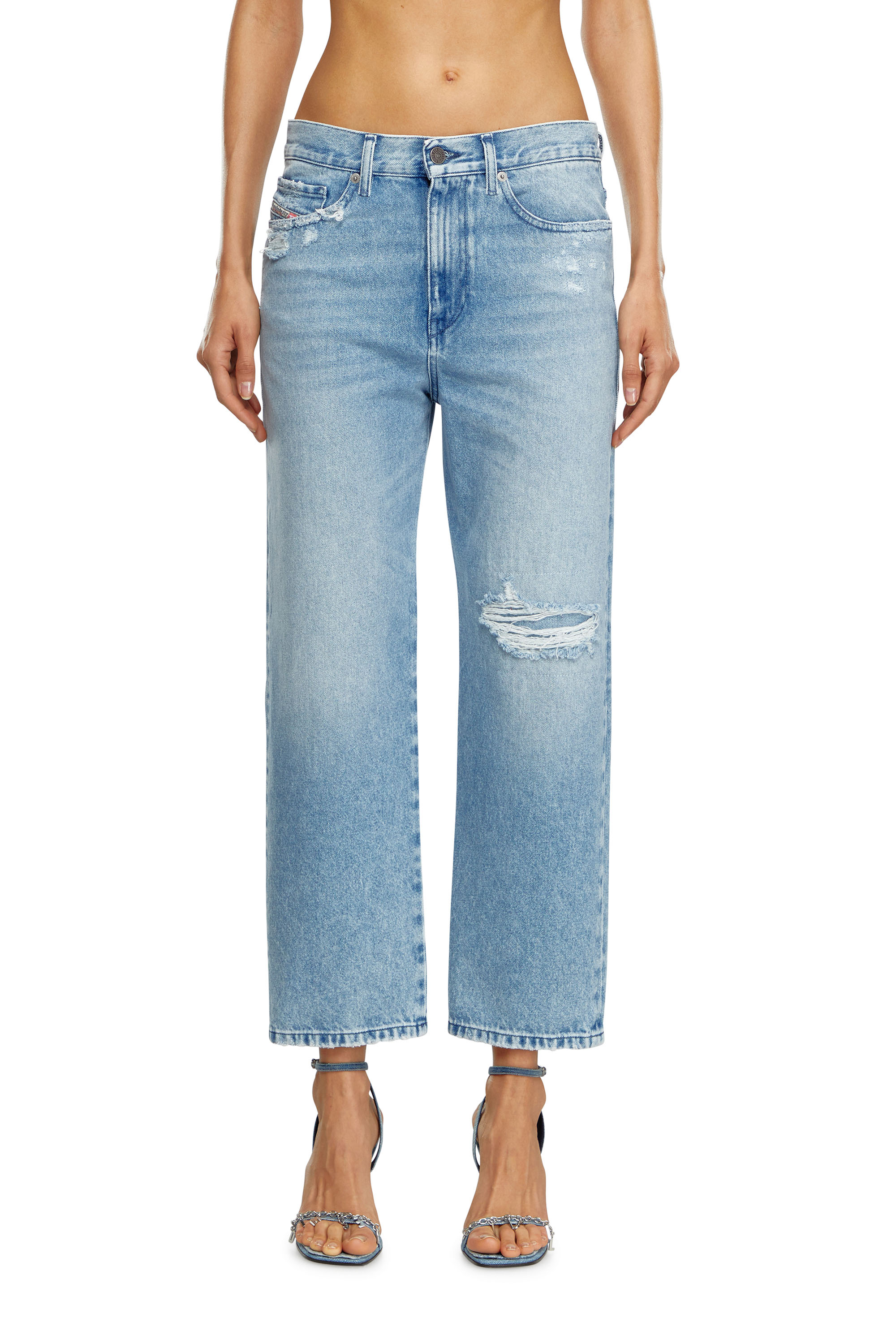 Diesel - Woman Boyfriend Jeans 2016 D-Air 09J80, Light Blue - Image 1