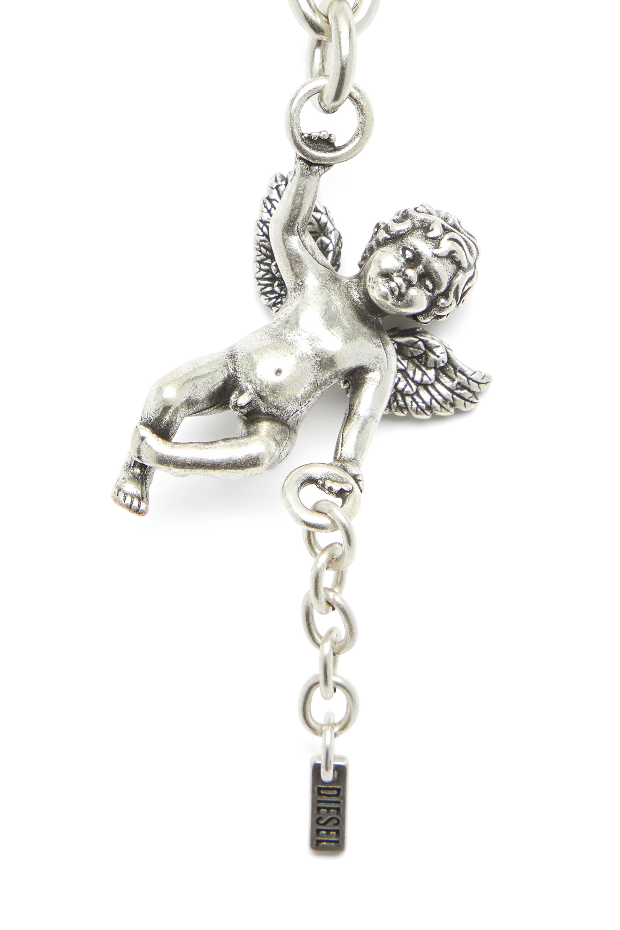Diesel - CHARM-ANGEL, Woman's Metal cherub charm in Silver - 3