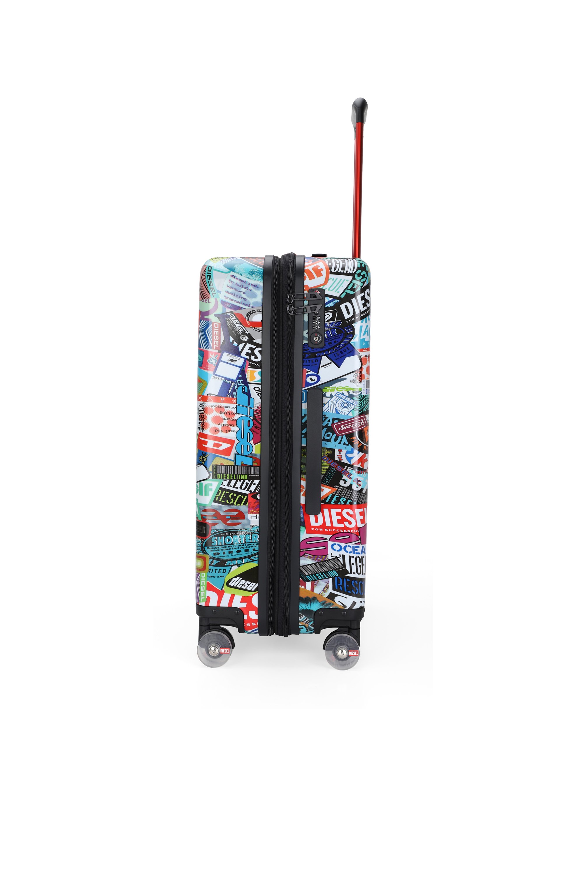 Diesel - DIESEL PC PRINTED TROLLEY-STICKERS- DSL0, Unisex's Sticker style suitcase size M in Multicolor - 4