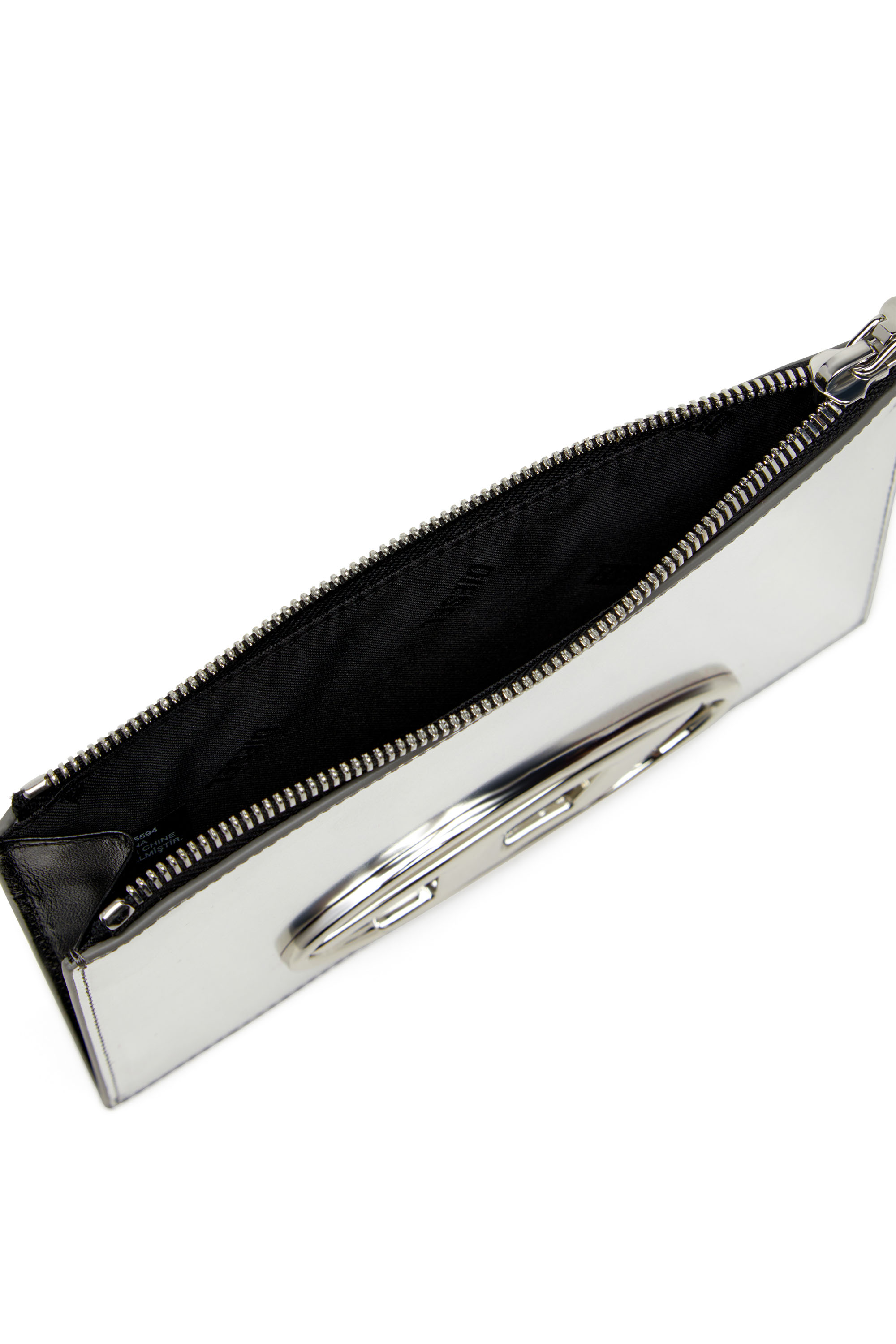 Diesel - 1DR POUCH III, Unisex's Zipped pouch in mirror leather in Silver - 4