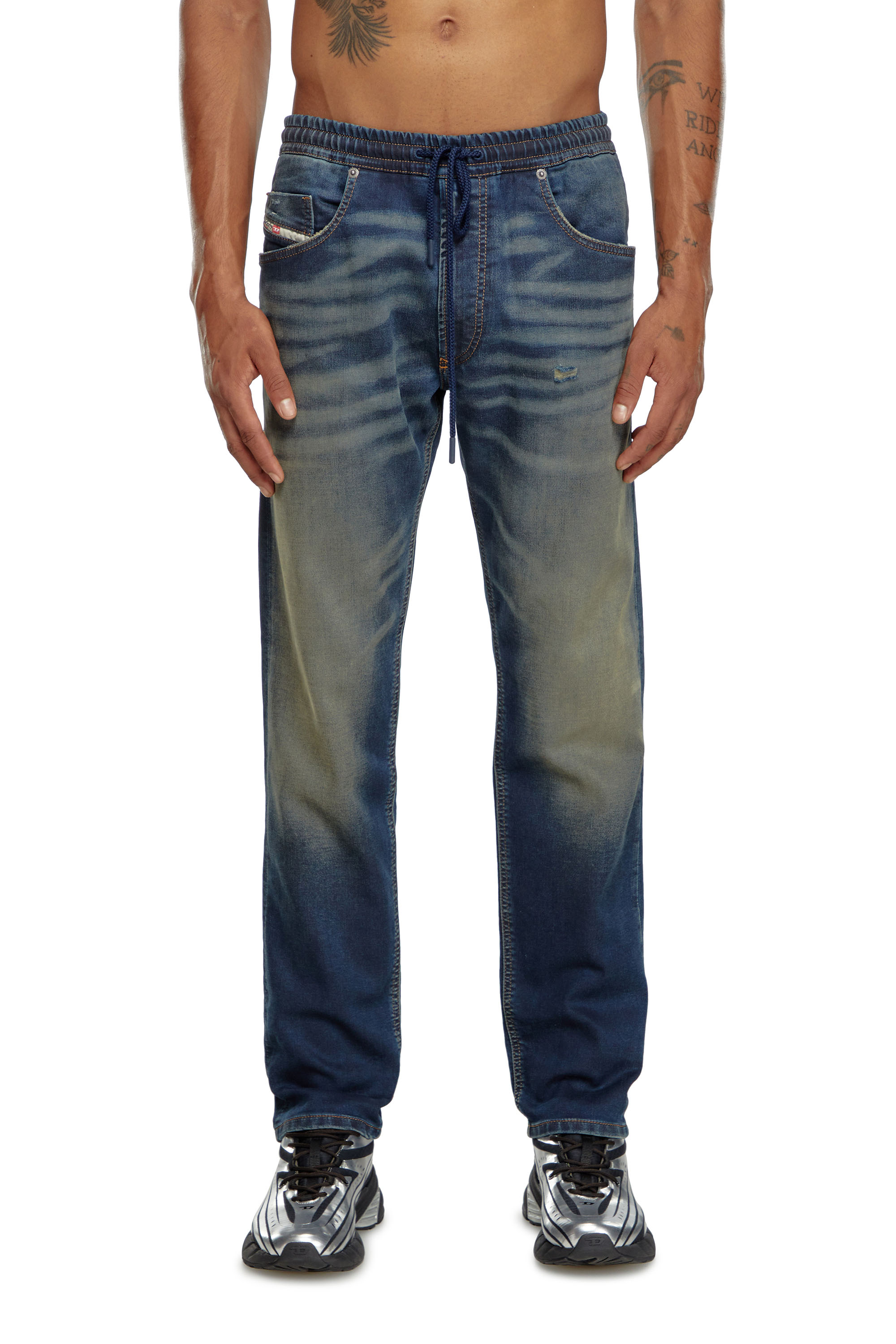 Diesel - Man Tapered 2030 D-Krooley Joggjeans® 09J34, Dark Blue - Image 2