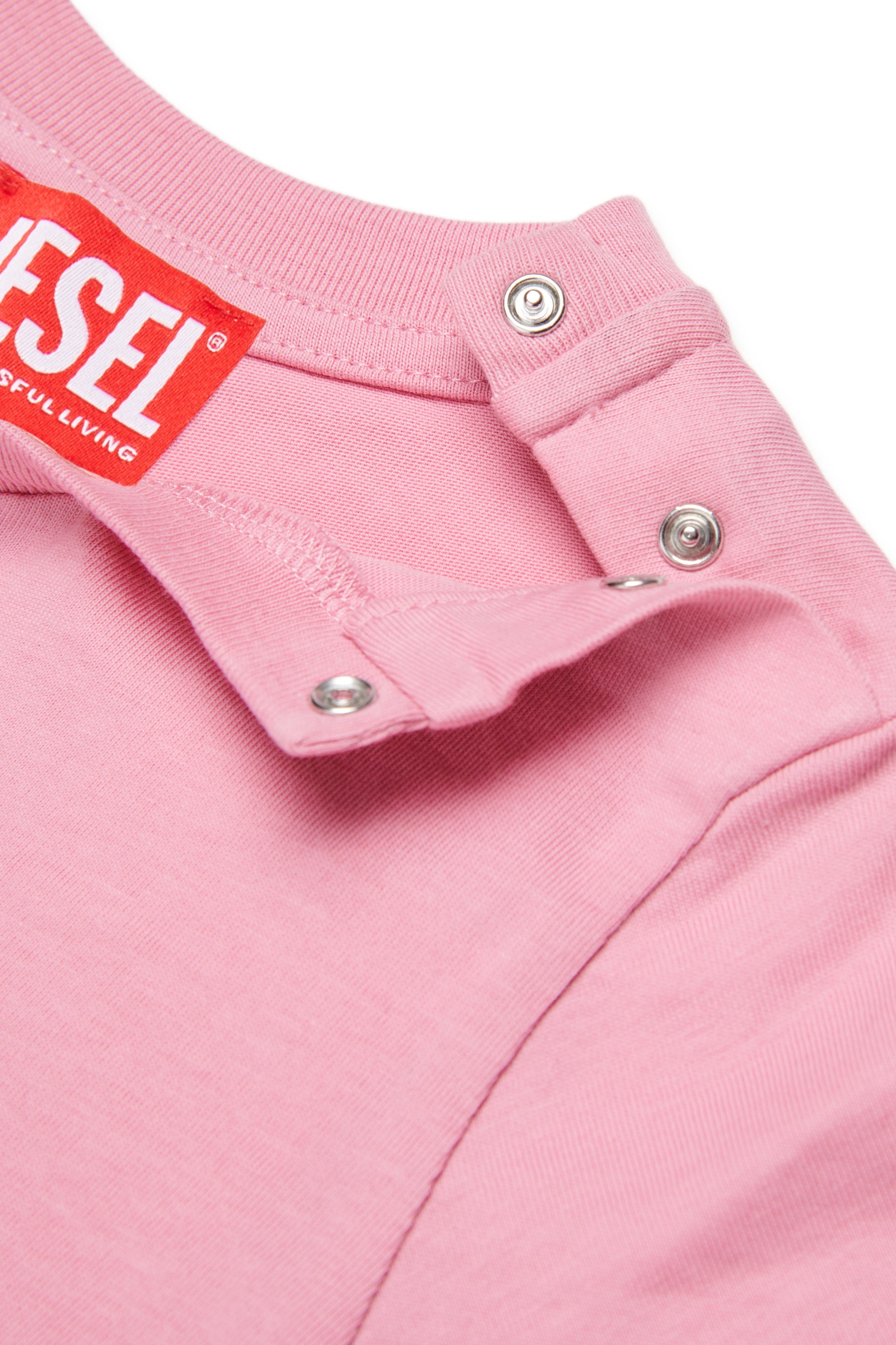 Diesel - TOLPYB, Unisex's Cotton T-shirt with logo in Pink - 4