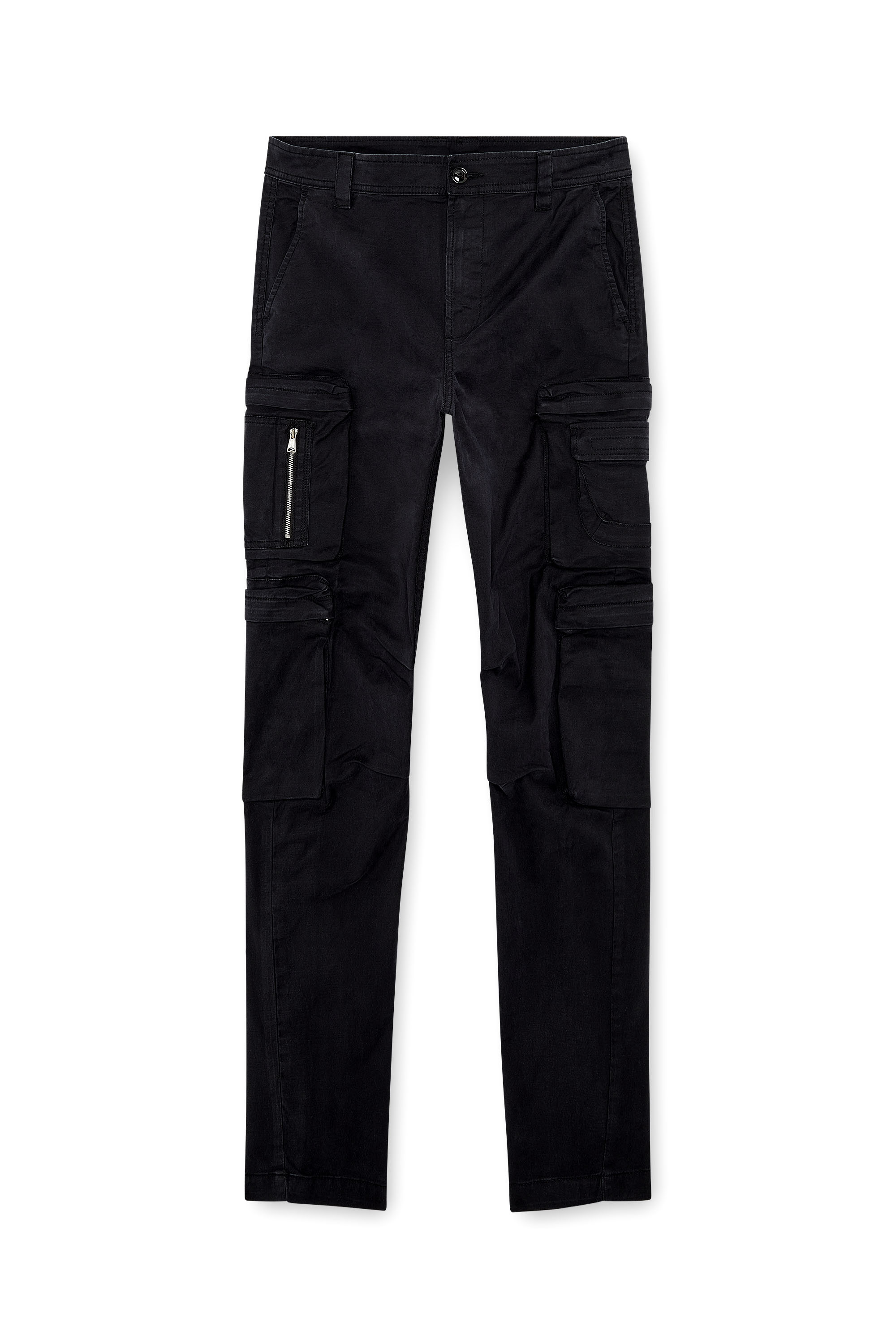 Diesel - P-ARLEM, Man's Cargo pants with zip pocket in Black - 3