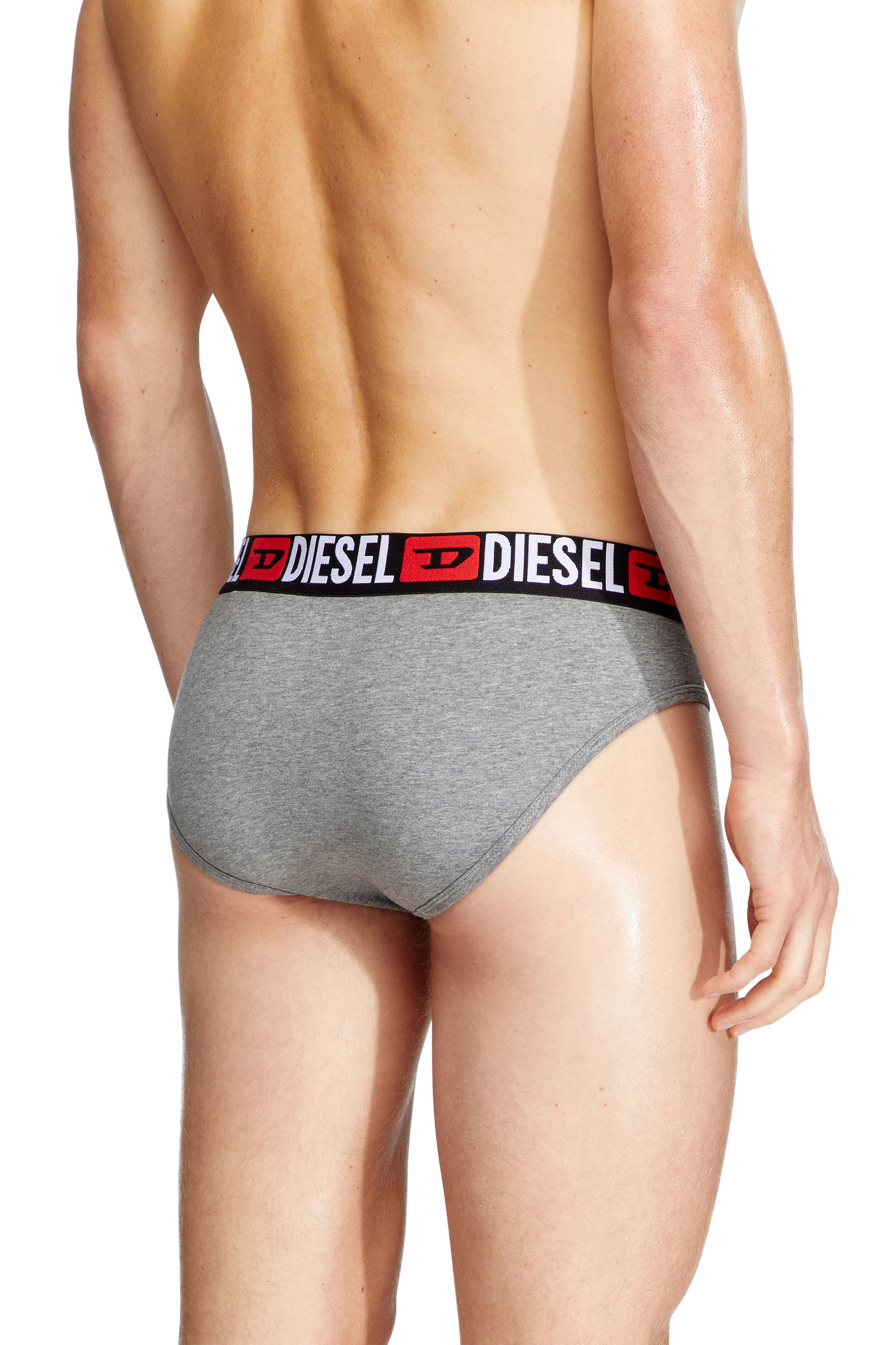 Diesel - UMBR-ANDRETHREEPACK, Man's Three-pack of solid-colour briefs in White/Black - 3