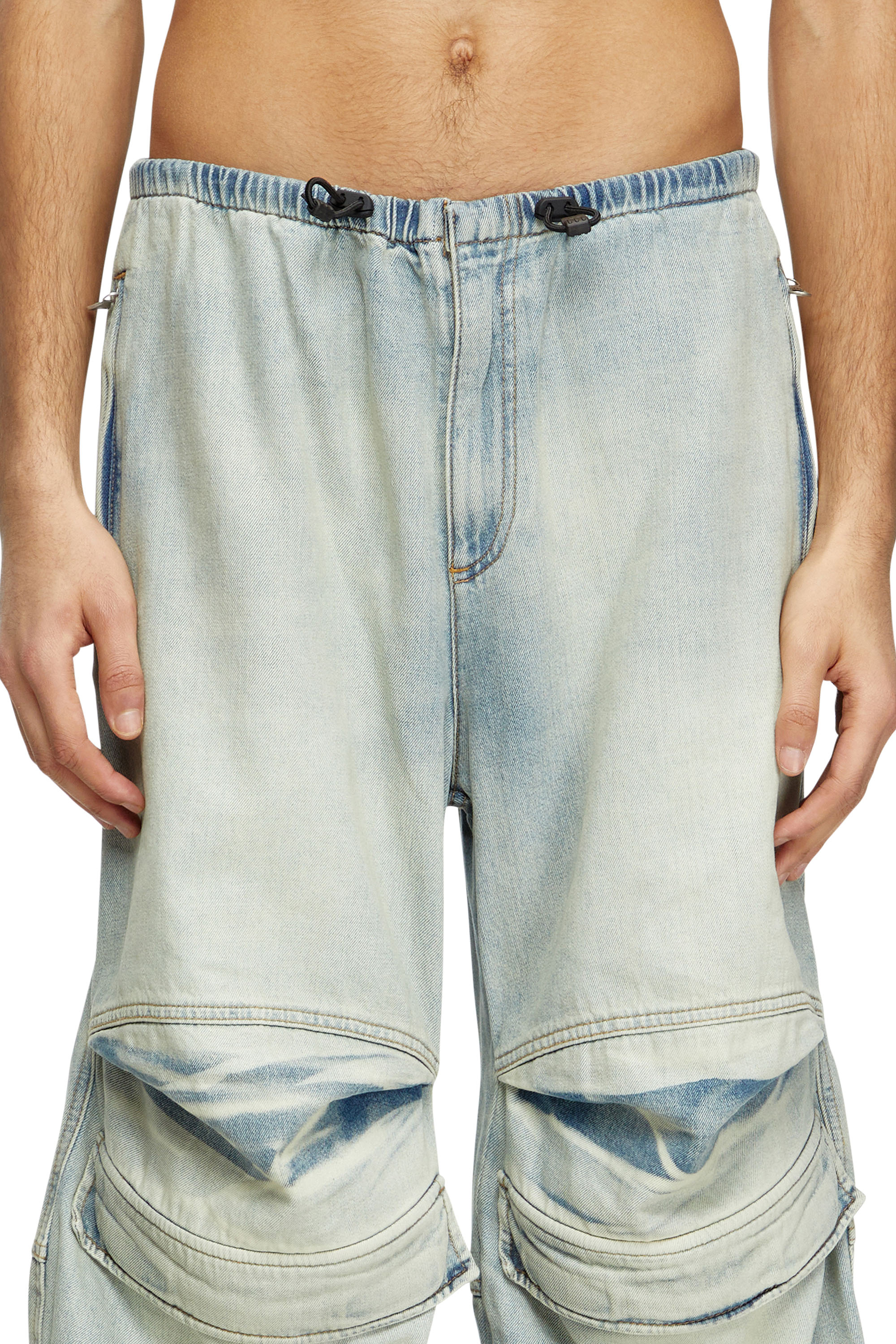 Diesel - D-DAYETZ-SHORT-S, Unisex's Shorts in light bicolour denim in Light Blue - 5