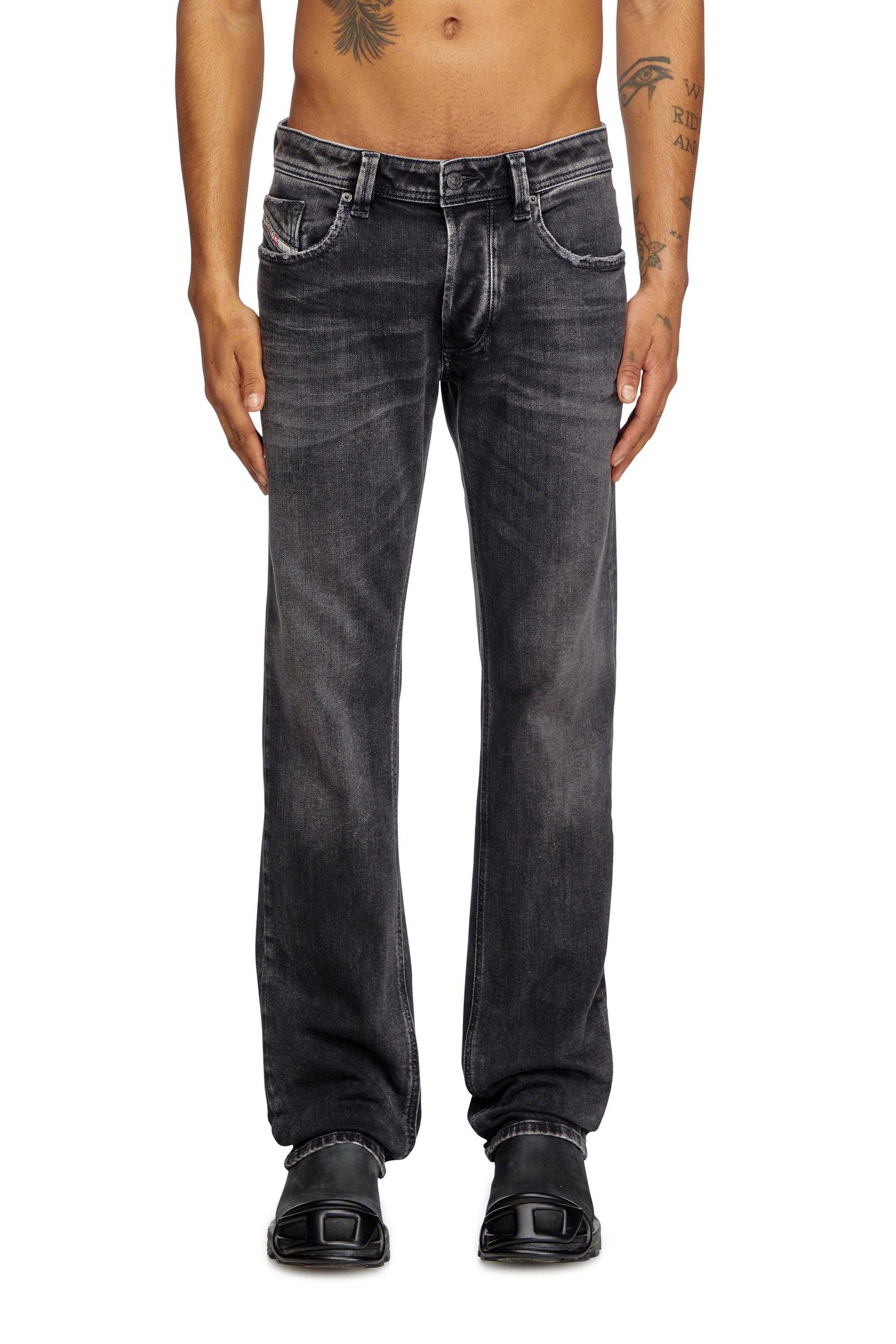 Diesel - Man's Regular Jeans 1985 Larkee 09K51, Black/Dark grey - 3