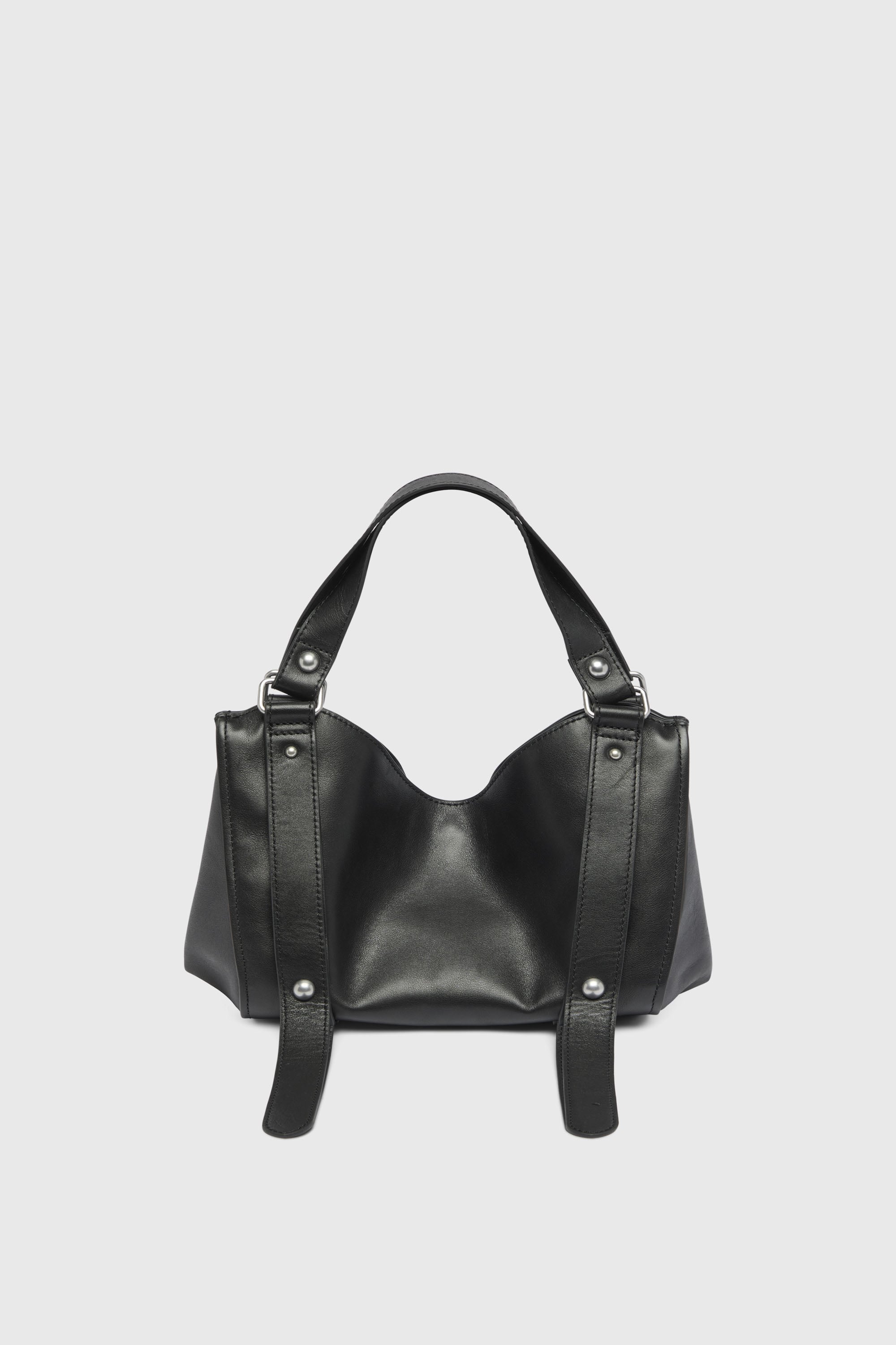 Diesel - D-ONE TOPHANDLE S, Woman's D-One-Small top-handle bag in treated leather in Black - 2